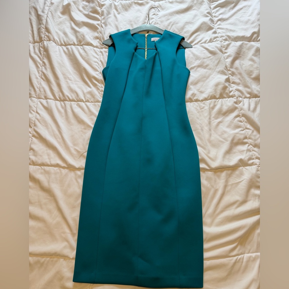 Calvin Klein Teal Sheath Dress